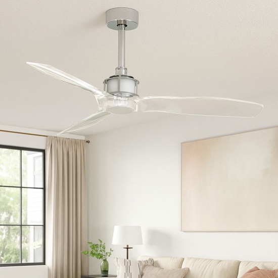 Ventilatore a soffitto con pale trasparenti 13mq