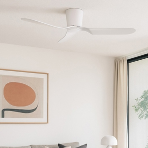 Ventilatore da soffitto silenzioso a pale bianco 28mq