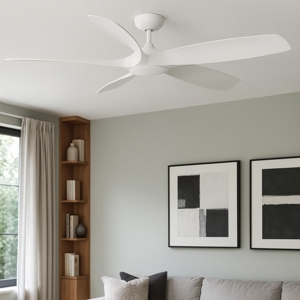Ventilatore da soffitto bianco 28mq con luce silenzioso
