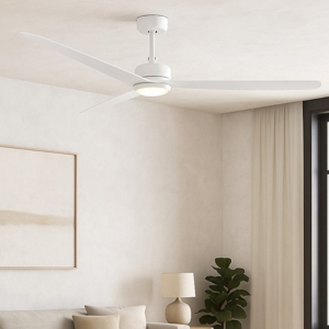 Ventilatore a pale da soffitto bianco 28mq con luce telecomando
