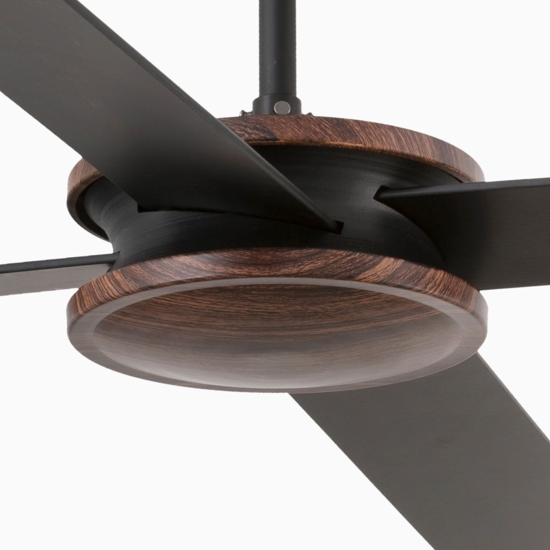 Ventilatore a soffitto 28mq con pale bicolore nero marrone
