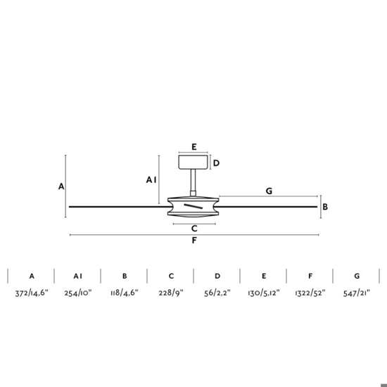 Ventilatore a soffitto 28mq con pale bicolore nero marrone