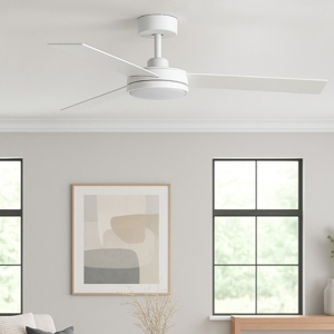 Ventilatore da soffitto con luce bianco telecomando 28mq