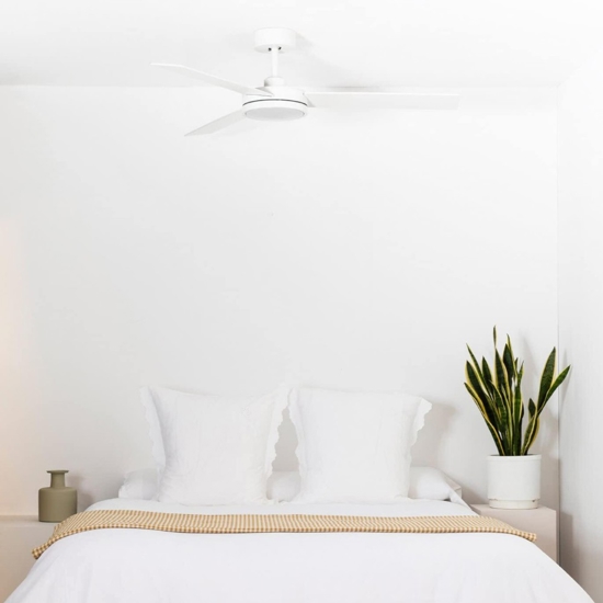 Ventilatore da soffitto con luce bianco telecomando 28mq