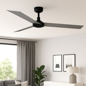 Ventilatore da soffitto a pale nero grigio 28mq silenzioso
