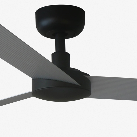 Ventilatore da soffitto a pale nero grigio 28mq silenzioso