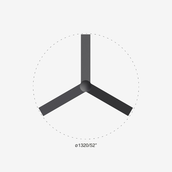 Ventilatore nero da soffitto 28mq a pale silenzioso