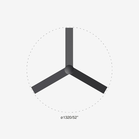 Ventilatore da soffitto nero con luce silenzioso 28mq