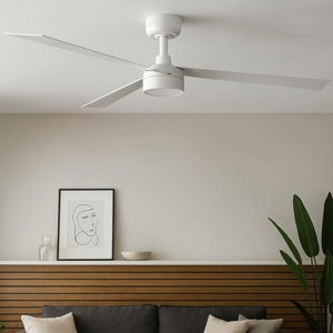 Ventilatore da soffitto smart con luce pale bianco da 28mq