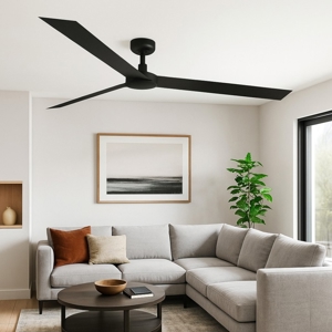 Ventilatore nero a pale da soffitto 39mq silenzioso