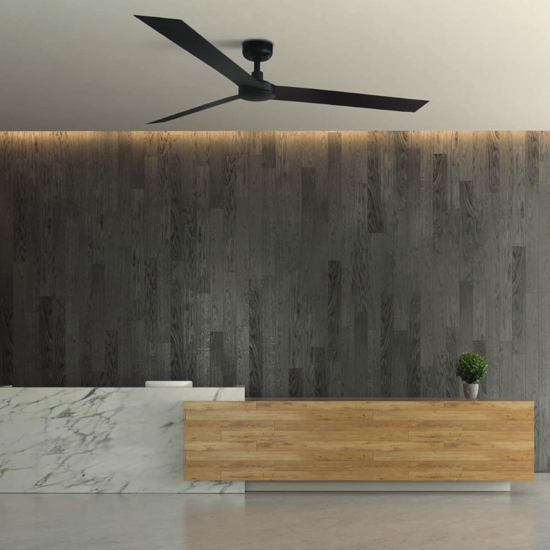 Ventilatore nero a pale da soffitto 39mq silenzioso
