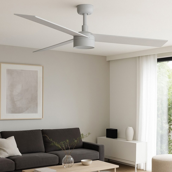 Ventilatore con luce da soffitto bianco 28mq