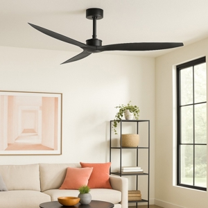 Ventilatore da soffitto app wi-fi nero con telecomando 39mq