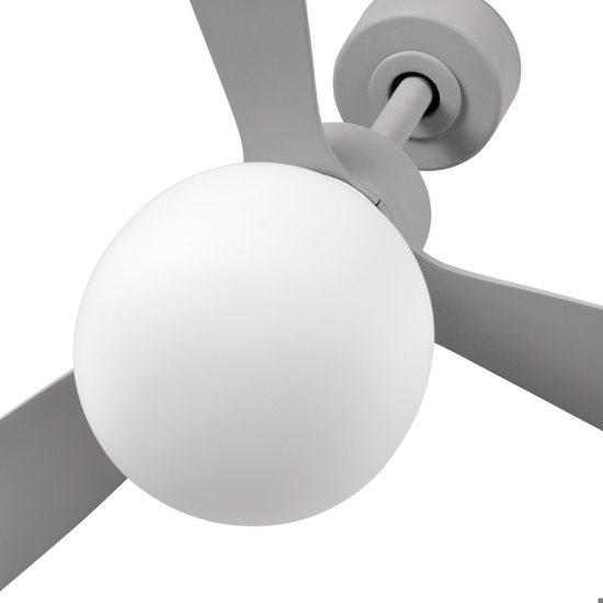 Ventilatore grigio a pale da soffitto con luce moderno 28mq