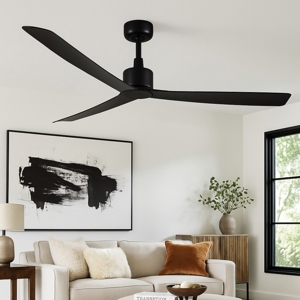 Ventilatore a soffitto 28mq con pale nero