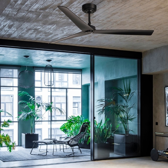 Ventilatore a soffitto 28mq con pale nero
