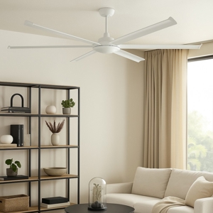 Ventilatore a pale bianco da soffitto con telecomando 39mq