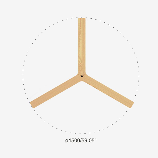 Ventilatore a soffitto nero 28mq silenzioso pale di legno