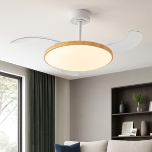 Plafoniera con ventilatore da soffitto 20mq marrone bianco con telecomando