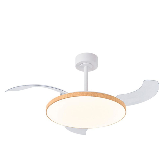 Plafoniera con ventilatore da soffitto 20mq marrone bianco con telecomando