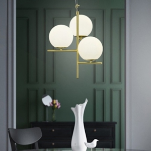 Lampadario oro ottone stile contemporaneo