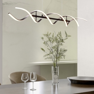 Lampadario da cucina moderna led da 2300k a 4000k colore argento