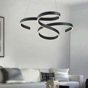 Lampadario moderno da soggiorno led 3000k dimmerabile antracite