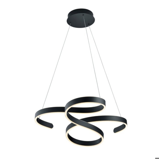 Lampadario moderno da soggiorno led 3000k dimmerabile antracite
