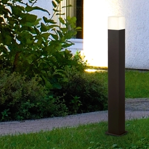 Lampione per giardino moderno antracite forma quadrata