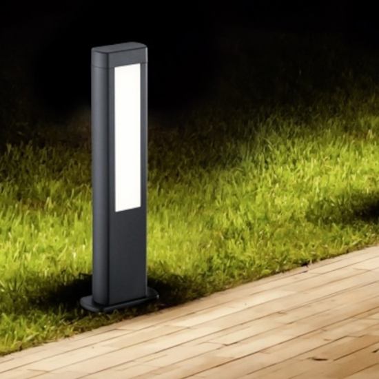 Lampione da giardino design antracite moderno led 10w 3000k fp