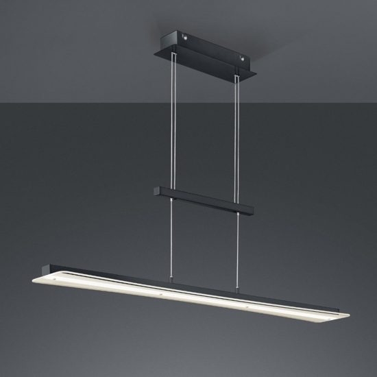 Lampadario per tavolo da cucina moderna nero led 18w