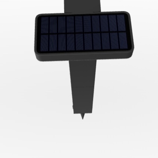 Lampione solare da giardinoled 4,5w 3000k antracite moderno