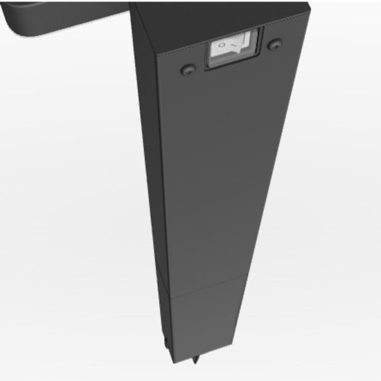 Lampione solare da giardinoled 4,5w 3000k antracite moderno