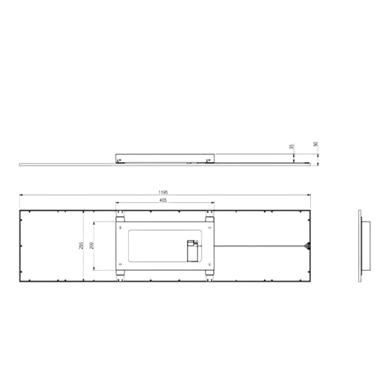 Pannello plafoniera led 119x29 dimmerabile 2700k-6500k