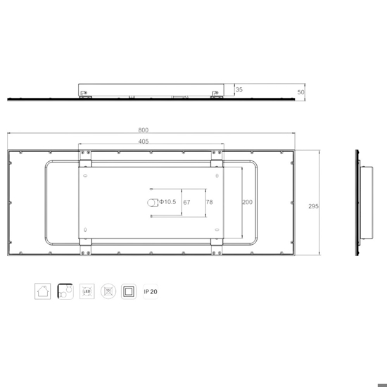 Pannello led plafoniera dimmerabile 2700k-6500k con telecomando