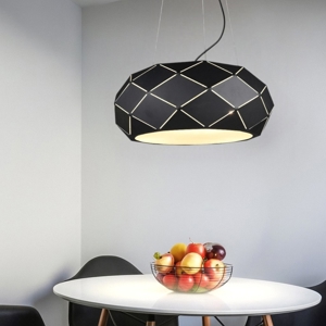Lampadario per cucina moderna nero design rombi