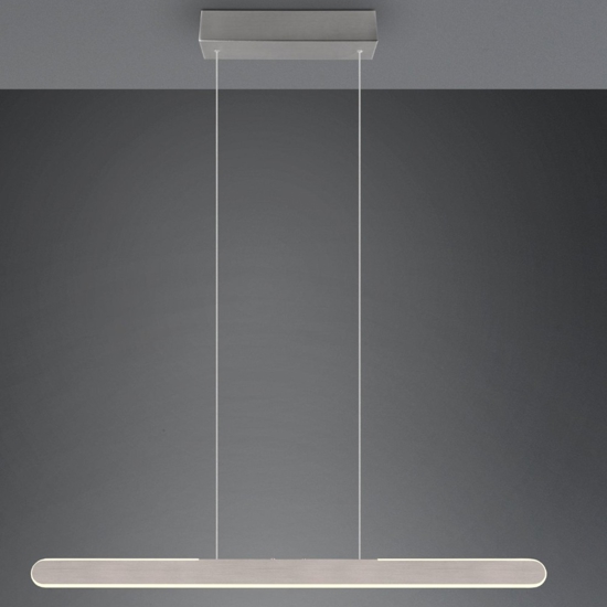Lampadario grigio orizzontale per cucina led touch dimmerabile