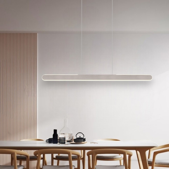 Lampadario grigio orizzontale per cucina led touch dimmerabile