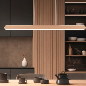 Lampadario da cucina moderna marrone led 28w dimmerabile