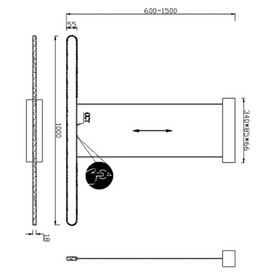 Lampadario da cucina moderna marrone led 28w dimmerabile