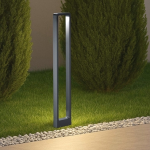 Lampione da giardino design moderno antracite led 4,5w 3000k ip54