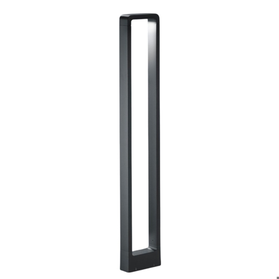Lampione da giardino design moderno antracite led 4,5w 3000k ip54