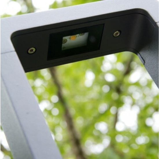 Lampione da giardino design moderno antracite led 4,5w 3000k ip54