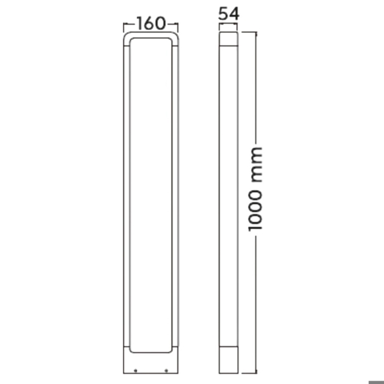 Lampione da giardino design moderno antracite led 4,5w 3000k ip54