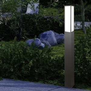 Lampione alto da giardino led 14w 3000k moderno grigio