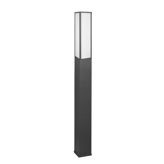 Lampione alto da giardino led 14w 3000k moderno grigio
