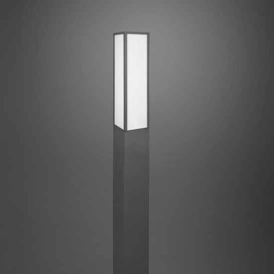 Lampione alto da giardino led 14w 3000k moderno grigio