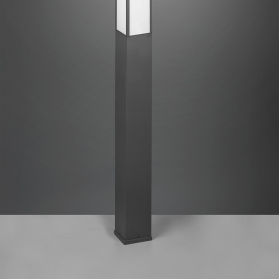Lampione alto da giardino led 14w 3000k moderno grigio