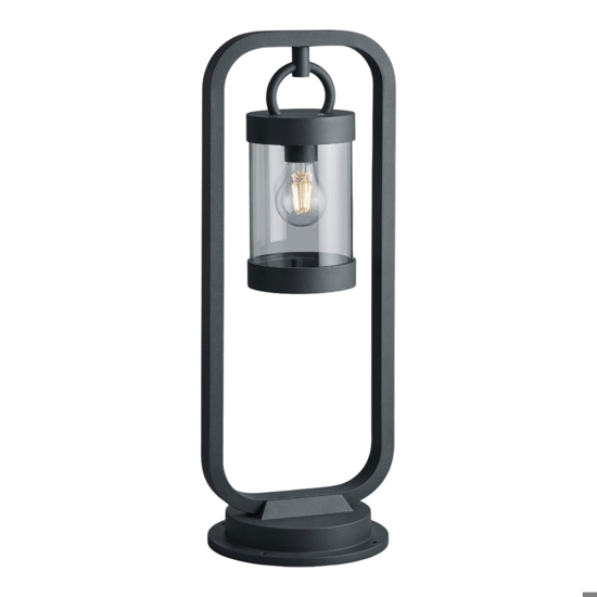 Lampioncino da giardino classico antracite con sensore crepuscolare