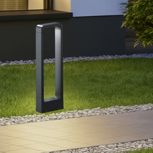 Lampioncino antracie da giardino moderno led 4,5w 3000k ip54